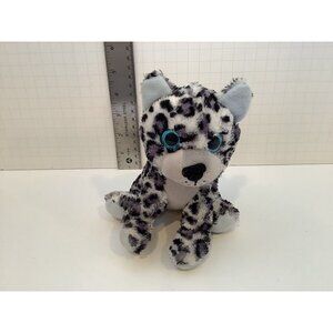 Winkeez Plush Shannon Snow Leopard Cheetah Cat Stuffed Animal Blue Eyes Soft Toy
